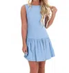Idem Ditto Isabelle Bow Back Mini Dress In Light Blue In Blue