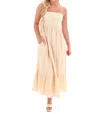 Idem Ditto Lakeside Breeze Embroidered Midi Dress In Natural In Neutral