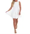 Idem Ditto Leap Of Faith Flare Mini Dress In Snow White In White