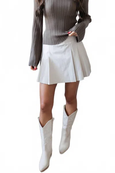 Idem Ditto Make Your Mark Skort In Beige In White