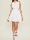 IDEM DITTO SIDE CUTOUT MINI DRESS IN OFF WHITE