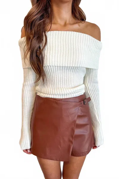 Idem Ditto Side Swipe Skort In Sienna In Orange