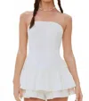 Idem Ditto Sophia Strapless Romper In White In White
