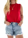 Idem Ditto Women's Girlie Bow Sweater Top In Red In Red
