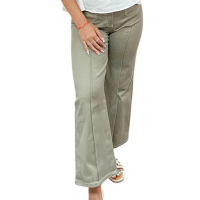 Idem Ditto Women's Maya High Rise Pants In Olive In Multi