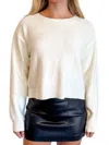 Idem Ditto Ying & Yang Tie Back Sweater In Ivory In Multi