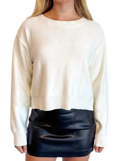 Idem Ditto Ying & Yang Tie Back Sweater In Ivory In Multi