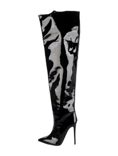 Pre-owned Identità Patent Leather Boots In Black