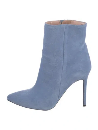 Pre-owned Identità Suede Boots In Blue