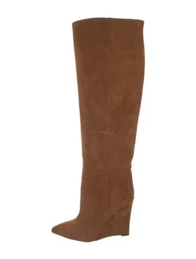 Pre-owned Identità Suede Boots In Brown