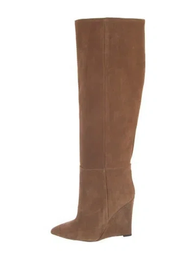 Pre-owned Identità Suede Boots In Brown
