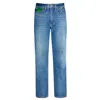 Ideo New York Model D High-rise Straight Jeans - Washed Blue In Blue