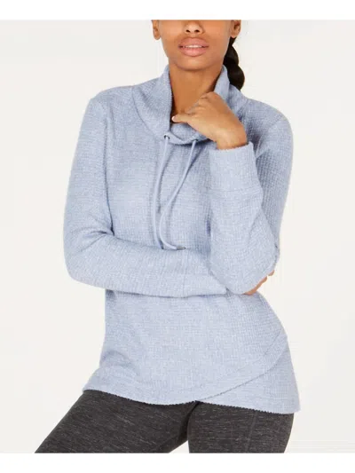 Ideology Activewear Cowl Neck Tulip Hem Top In Infinity In Blue