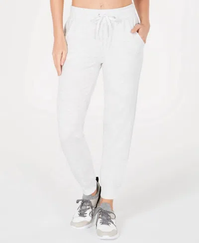 Ideology Activewear Drawstring Waist Joggers In White Heather