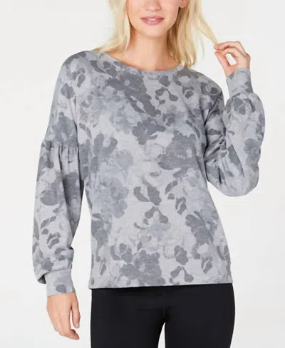 Ideology Activewear Floral Print Sweatshirt In Gray In Multi