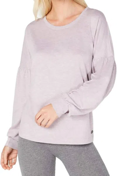 Ideology Activewear Flowing Sleeve Sweatshirt Top In Pink Dolphin Heather In Purple