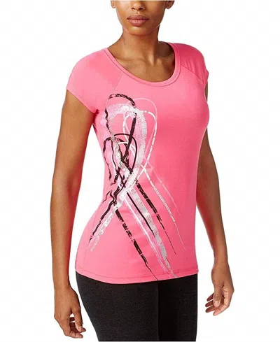 Ideology Activewear Graphic Printed T-shirt In Molten Pink