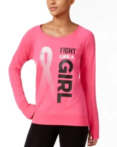 Ideology Activewear Graphic Top In Molten Pink