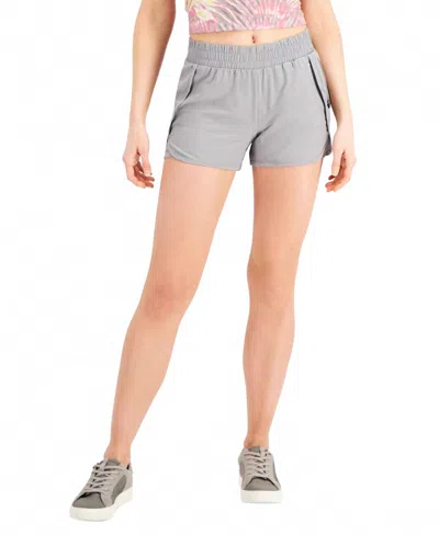 Ideology Activewear Layered Running Shorts In Mid Gray Storm In Grey