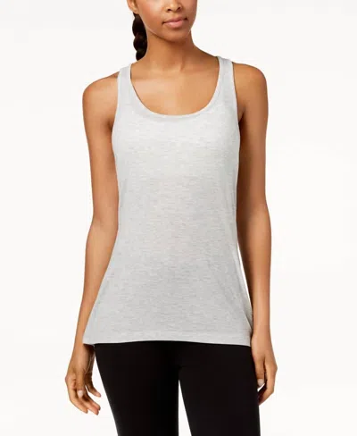 Ideology Activewear Mesh Racerback Tank Top In Whisper Heather In Gray
