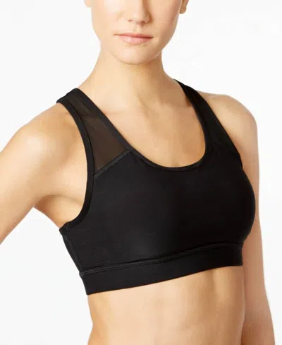 Ideology Activewear Mid Impact Yoga Sports Bra In Noir In Black