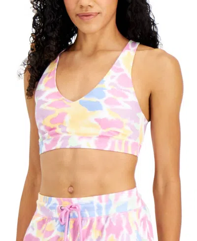 Ideology Activewear Performance Strappy Low Impact Sports Bra In Twisted Colors In Multi