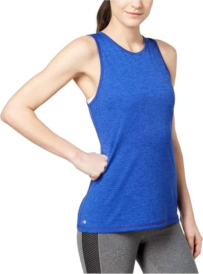 Ideology Activewear Plus Size Keyhole-back Tank Top In Cosmic Cobalt In Blue