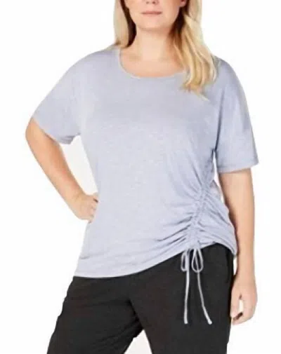 Ideology Activewear Plus Size Side Tie Top In Tranquility In Blue