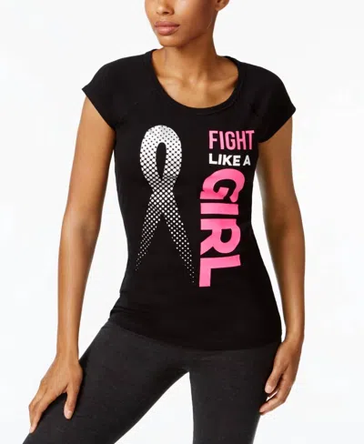 Ideology Activewear Printed Short Sleeves T-shirt In Classic Black