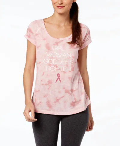 Ideology Activewear Printed T-shirt In Goddess Pink In Multi