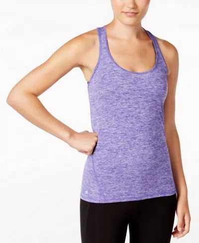 Ideology Activewear Rapidry Heathered Racerback Tank Top In Blazing Purple In Blue
