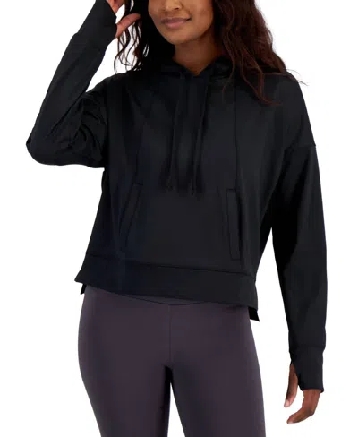 Ideology Activewear Relaxed Solid Techy Hoodie In Deep Black In Multi