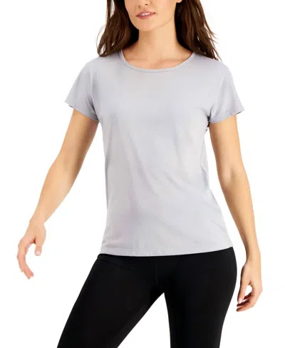 Ideology Activewear Scoop-neck T-shirt In Gray In Purple