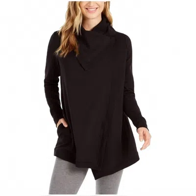 Ideology Activewear Snap Front Wrap In Deep Black