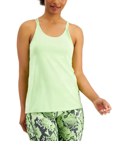 Ideology Activewear Solid Strappy Tank Top In Pistachio Green