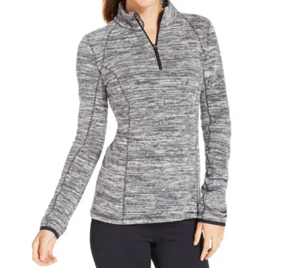Ideology Activewear Space Dye Half Zip Fleece Pullover In Black