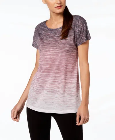 Ideology Activewear Space Dyed Cutout Back T-shirt In Shimmer Pink In Orange