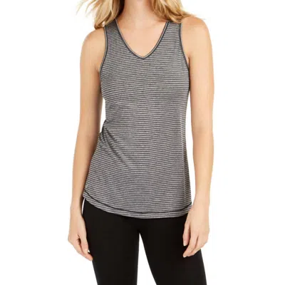 Ideology Activewear Strappy Back Tank Top In Noir In Gray