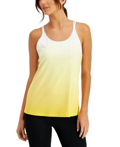 Ideology Activewear Strappy Tank Top In Sunset Lemon In Yellow