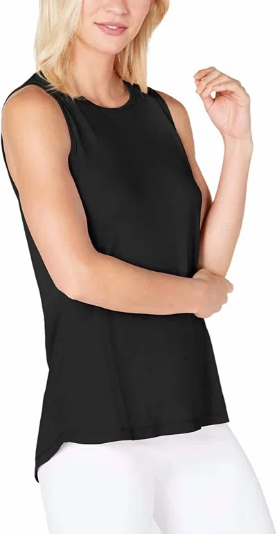 Ideology Activewear Tie Back Tank Top In Noir In Black