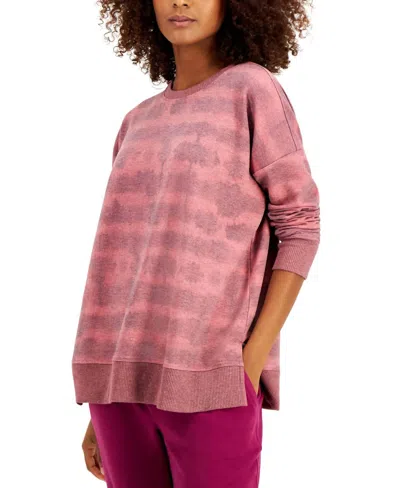 Ideology Activewear Tie Dyed Long Sleeve Top In Tie Dye Rosetta In Pink