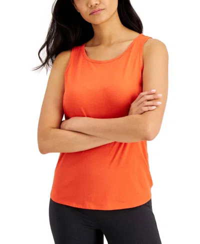 Ideology Activewear Tie-back Tank Top In Seaside Coral In Orange