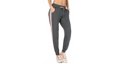 Ideology Activewear Velour Stripe Joggers In Antique Rose In Multi