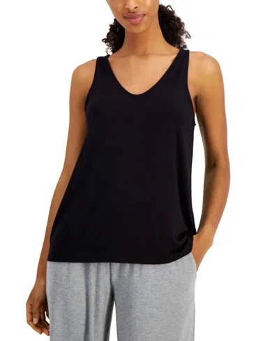 Ideology Activewear V-neck Tank Top In Deep Black