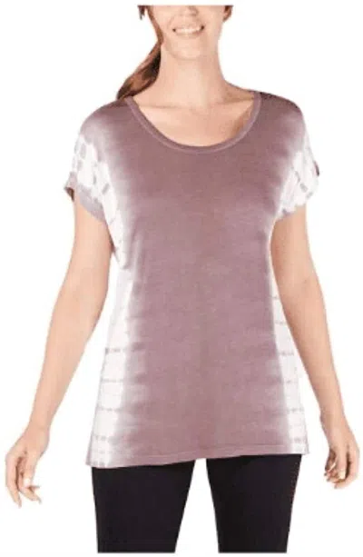 Ideology Activewear Wavy Tie Dyed T-shirt In Violet Stone In Pink