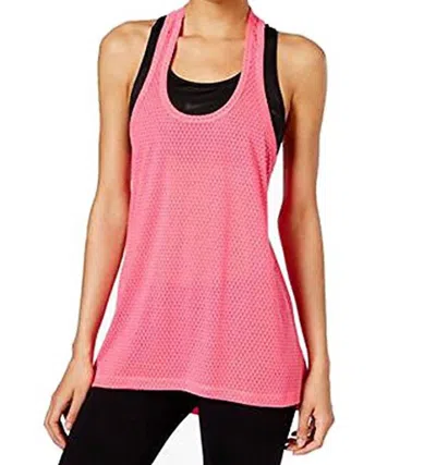 Ideology Burnout T Back Tank Top In Molten Pink