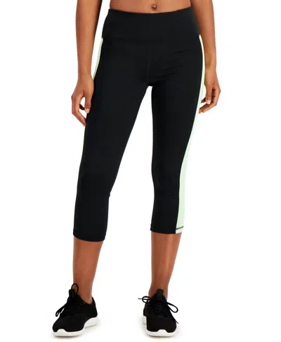 Ideology Colorblocked Cropped Leggings In Noir Pistachio In Multi