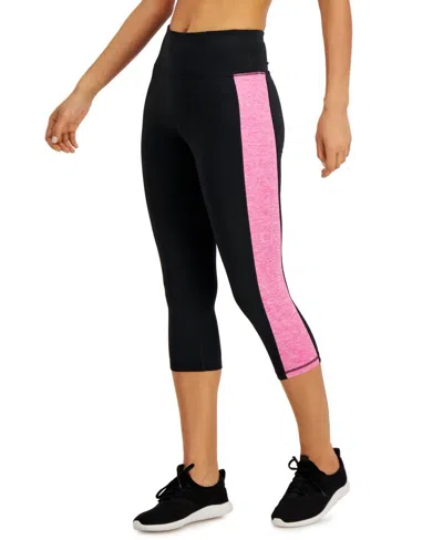 Ideology Colorblocked Cropped Leggings In Peony In Black