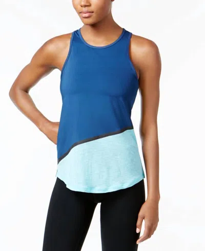 Ideology Colorblocked Tank Top In Lucky Blue In Black