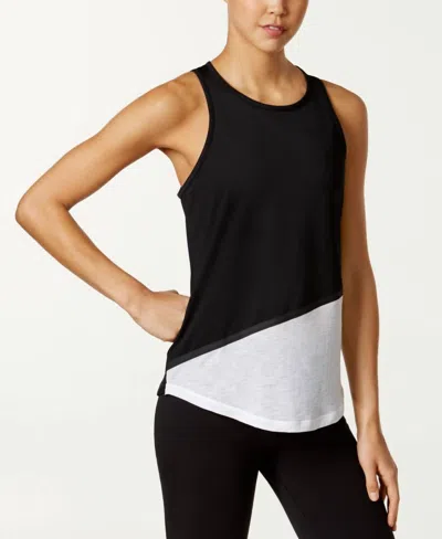Ideology Colorblocked Tank Top In Noir In Black